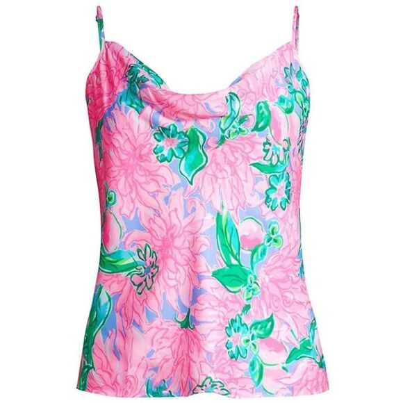 NWT Lilly Pulitzer Bobbie Top In Pink Blossom Try Your Zest | XS - Picture 10 of 10
